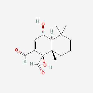 molecular formula C15H22O4 B1206799 Mukaadial CAS No. 87420-14-2