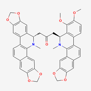 molecular formula C44H36N2O9 B1206805 (+/-)-Bocconarborine B 