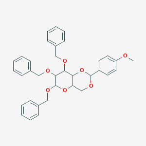 molecular formula C35H36O7 B12068056 1,2,3-Tri-O-benzyl-4,6-O-(4-methoxybenzylidene)-b-D-glucopyranoside 