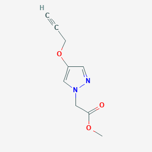 molecular formula C9H10N2O3 B12068057 Methyl 2-(4-(prop-2-yn-1-yloxy)-1H-pyrazol-1-yl)acetate 