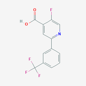 molecular formula C13H7F4NO2 B12068065 5-Fluoro-2-(3-(trifluoromethyl)phenyl)isonicotinic acid 
