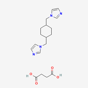 1-((4-((1-Imidazolyl)methyl)cyclohexyl)methyl)imidazole succinate