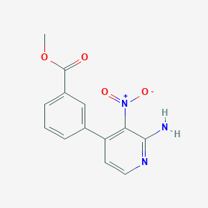 molecular formula C13H11N3O4 B12068148 Methyl 3-(2-amino-3-nitropyridin-4-yl)benzoate 