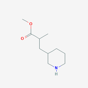 molecular formula C10H19NO2 B12068332 Methyl 2-methyl-3-(piperidin-3-yl)propanoate 