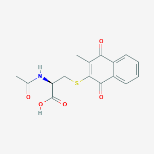 L-Cysteine, N-acetyl-S-(1,4-dihydro-3-methyl-1,4-dioxo-2-naphthalenyl)-