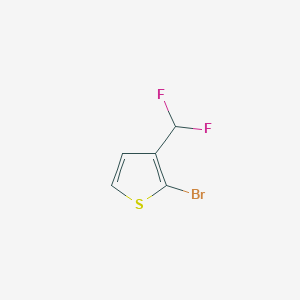 molecular formula C5H3BrF2S B12068508 2-Bromo-3-(difluoromethyl)thiophene 