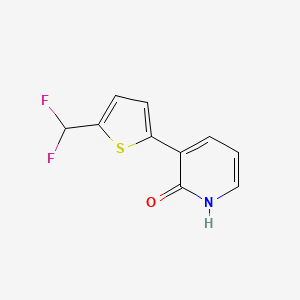 molecular formula C10H7F2NOS B12068541 3-[5-(Difluoromethyl)-2-thienyl]pyridin-2-ol 
