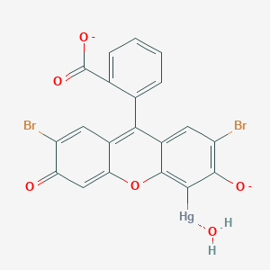 molecular formula C20H9Br2HgO6-2 B1206855 [2,7-dibromo-9-(2-carboxylatophenyl)-6-oxido-3-oxo-3H-xanthen-5-yl](hydroxy)mercury 