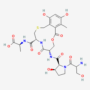 molecular formula C26H35N5O12S B1206860 Cyclothialidine 