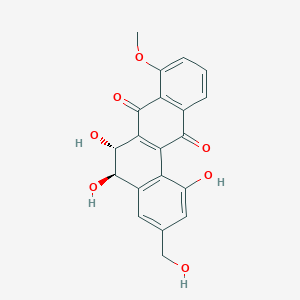 molecular formula C20H16O7 B1206861 (5R,6R)-1,5,6-trihydroxy-3-(hydroxymethyl)-8-methoxy-5,6-dihydrobenzo[a]anthracene-7,12-dione 