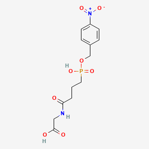 molecular formula C13H17N2O8P B1206864 4-Nitro-benzylphosphonobutanoyl-glycine CAS No. 147104-11-8