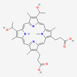 molecular formula C35H40N4O6 B1206866 N-Methylhematoporphyrin CAS No. 80603-53-8