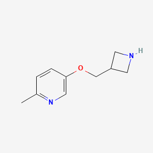 molecular formula C10H14N2O B12068835 5-(Azetidin-3-ylmethoxy)-2-methylpyridine 