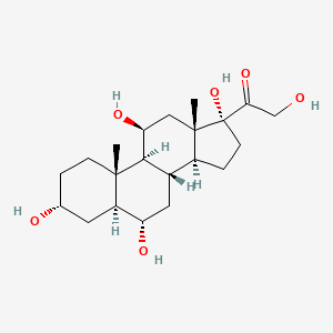 molecular formula C21H34O6 B1206896 3,6,11,17,21-Pentahydroxypregnan-20-one CAS No. 67010-78-0