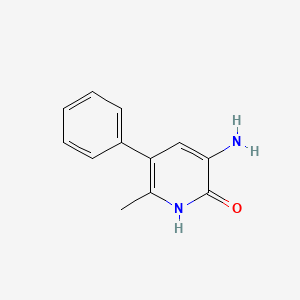 molecular formula C12H12N2O B1206898 3-Amino-6-methyl-5-phenyl-2(1H)-pyridinone CAS No. 80390-90-5