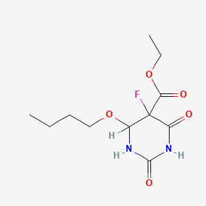 Ethyl 4-butoxy-5-fluoro-2,6-dioxohexahydropyrimidine-5-carboxylate