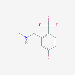molecular formula C9H9F4N B12069189 (5-Fluoro-2-trifluoromethyl-benzyl)-methyl-amine 