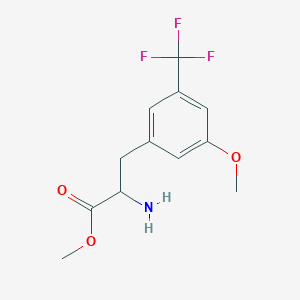 molecular formula C12H14F3NO3 B12069193 Methyl 2-amino-3-(3-methoxy-5-(trifluoromethyl)phenyl)propanoate 