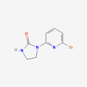 molecular formula C8H8BrN3O B12069235 1-(6-Bromo-2-pyridinyl)-2-imidazolidinone 