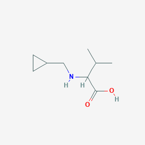 molecular formula C9H17NO2 B12069248 2-[(Cyclopropylmethyl)amino]-3-methylbutanoic acid 