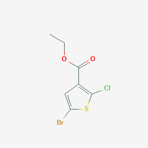 molecular formula C7H6BrClO2S B12069329 Ethyl 5-bromo-2-chlorothiophene-3-carboxylate 