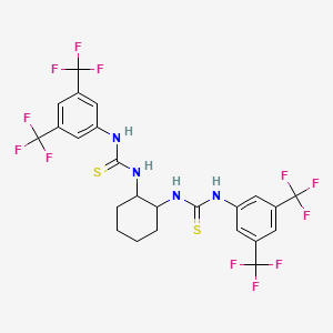 molecular formula C24H20F12N4S2 B12069441 1-[3,5-Bis(trifluoromethyl)phenyl]-3-(2-{3-[3,5-bis(trifluoromethyl)phenyl]thioureido}cyclohexyl)thiourea CAS No. 1203578-71-5