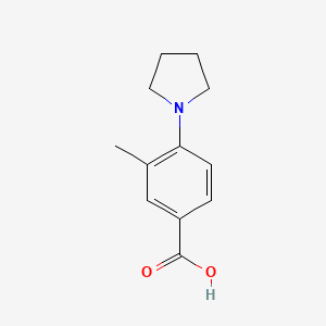 molecular formula C12H15NO2 B12069468 3-Methyl-4-(pyrrolidin-1-yl)benzoic acid 