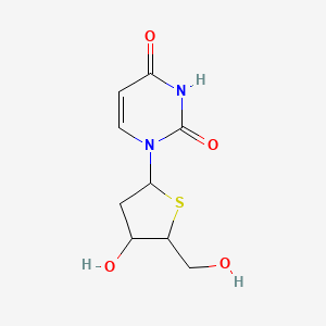 molecular formula C9H12N2O4S B12069477 1-[4-Hydroxy-5-(hydroxymethyl)thiolan-2-yl]pyrimidine-2,4-dione 