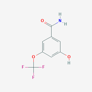 molecular formula C8H6F3NO3 B12069504 3-Hydroxy-5-(trifluoromethoxy)benzamide 
