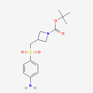 molecular formula C15H22N2O4S B12069519 tert-Butyl 3-(((4-aminophenyl)sulfonyl)methyl)azetidine-1-carboxylate 