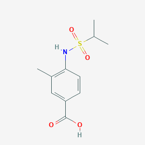 molecular formula C11H15NO4S B12069538 3-Methyl-4-(propane-2-sulfonamido)benzoic acid 