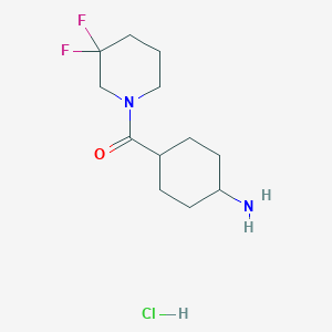 molecular formula C12H21ClF2N2O B12069593 ((1r,4r)-4-Aminocyclohexyl)(3,3-difluoropiperidin-1-yl)methanone hydrochloride 