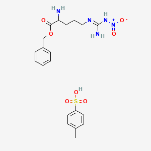 molecular formula C20H27N5O7S B12069630 Benzyl 2-amino-5-[[amino(nitramido)methylidene]amino]pentanoate;4-methylbenzenesulfonic acid 