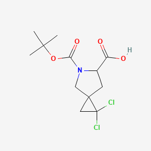 molecular formula C12H17Cl2NO4 B12069633 N-t-BOC-4-(2,2-Dichlorocyclopropyl)-L-Proline 