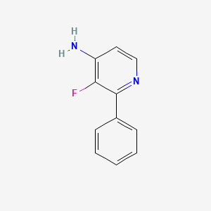 molecular formula C11H9FN2 B12069661 4-Amino-3-fluoro-2-phenylpyridine 