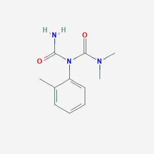 molecular formula C11H15N3O2 B1206972 1,1,3-Trimethyl-5-phenylbiuret CAS No. 76266-34-7