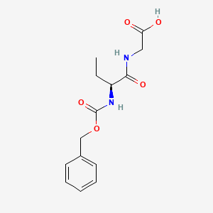 molecular formula C14H18N2O5 B12069728 Glycine, N-[(phenylmethoxy)carbonyl]-L-ABU- 