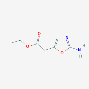 molecular formula C7H10N2O3 B12069743 Ethyl 2-(2-aminooxazol-5-yl)acetate 