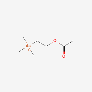 molecular formula C7H16AsO2+ B1206975 Acetylarsenocholine CAS No. 39895-82-4