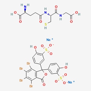 molecular formula C30H25Br4N3Na2O16S3 B1206976 (Sulfobromophthalein)glutathione conjugate CAS No. 52682-84-5