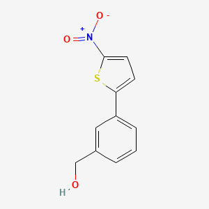 molecular formula C11H9NO3S B12069782 (3-(5-Nitrothiophen-2-yl)phenyl)methanol 