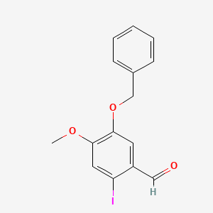 molecular formula C15H13IO3 B12069794 5-(Benzyloxy)-2-iodo-4-methoxybenzaldehyde CAS No. 82584-00-7