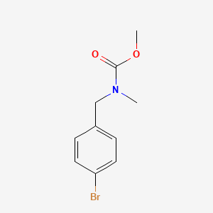molecular formula C10H12BrNO2 B12069809 methyl N-[(4-bromophenyl)methyl]-N-methylcarbamate 