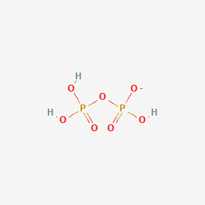 molecular formula H3O7P2- B1206990 Diphosphate, trihydrogen CAS No. 14867-04-0