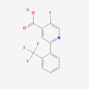 molecular formula C13H7F4NO2 B12069913 5-Fluoro-2-(2-(trifluoromethyl)phenyl)isonicotinic acid 