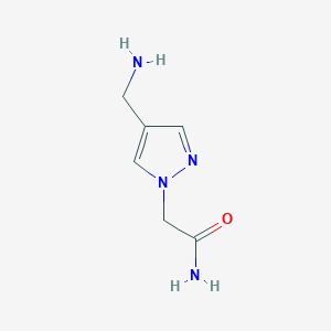 molecular formula C6H10N4O B12069932 2-[4-(aminomethyl)-1H-pyrazol-1-yl]acetamide 