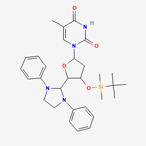molecular formula C30H40N4O4Si B12069945 3'-o-(Tbdms)-5'-deoxy-5'-(1,3-diphenyl-2-imidazolidinyl)thymidine 