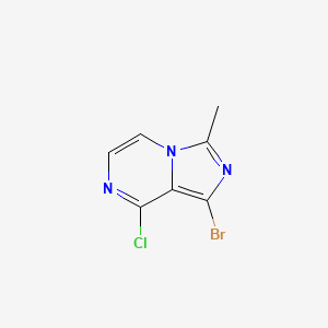 molecular formula C7H5BrClN3 B12069979 1-Bromo-8-chloro-3-methylimidazo[1,5-a]pyrazine 