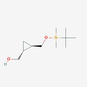 molecular formula C11H24O2Si B12070059 trans-1-Hydroxymethyl-2-(tert-butyl-dimethyl-silanyloxymethyl)-cyclopropane 