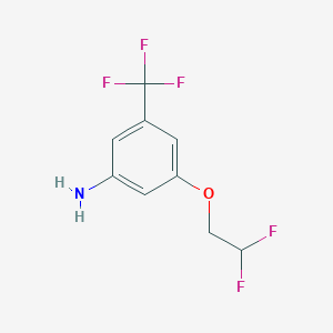 molecular formula C9H8F5NO B12070123 3-(2,2-Difluoroethoxy)-5-(trifluoromethyl)aniline 